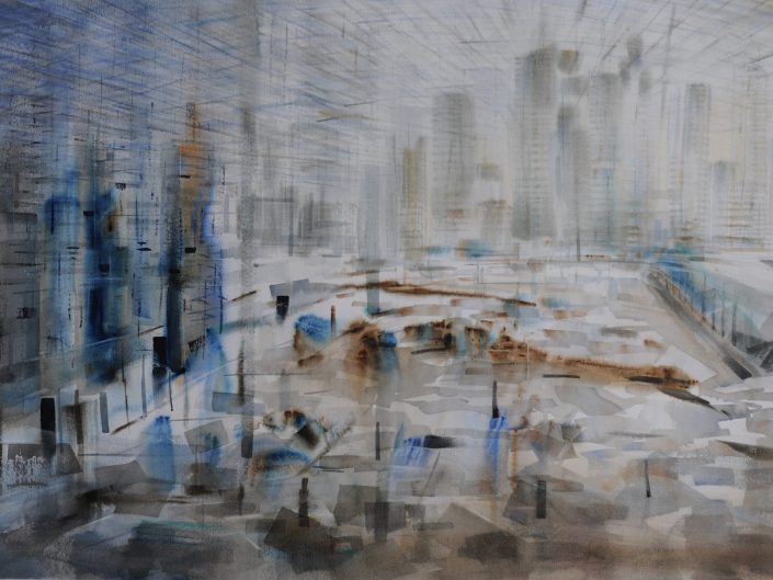 Metropolis, 2014. Watercolor on paper, 70x102 cm