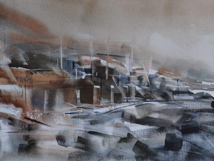 Untitled, 2014. Watercolor on paper, 26x50 cm