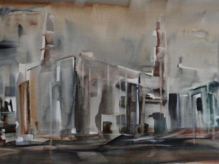 Untitled, 2014. Watercolor on paper, 26x56 cm