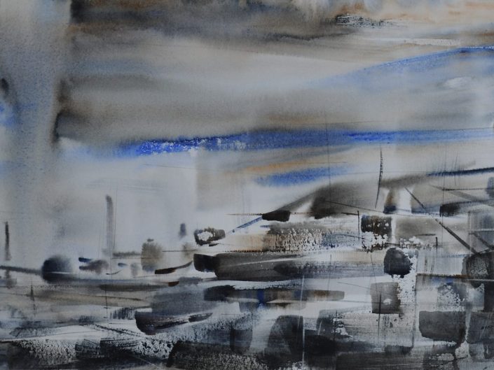 Untitled, 2014. Watercolor on paper, 28x66 cm